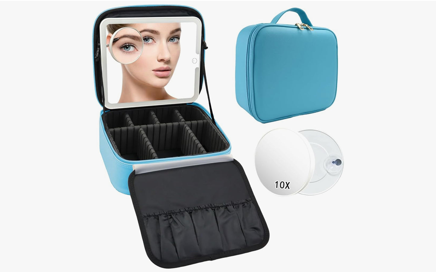 Large led make up case