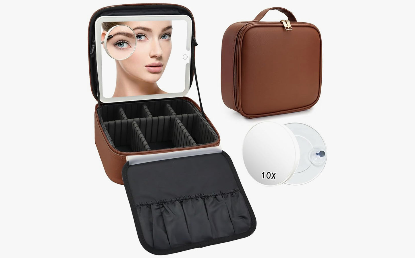 Large led make up case