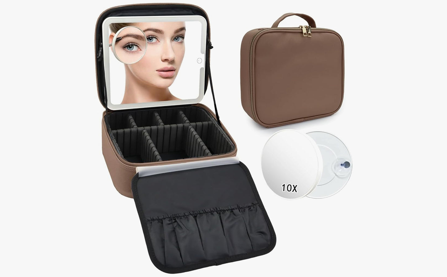 Large led make up case