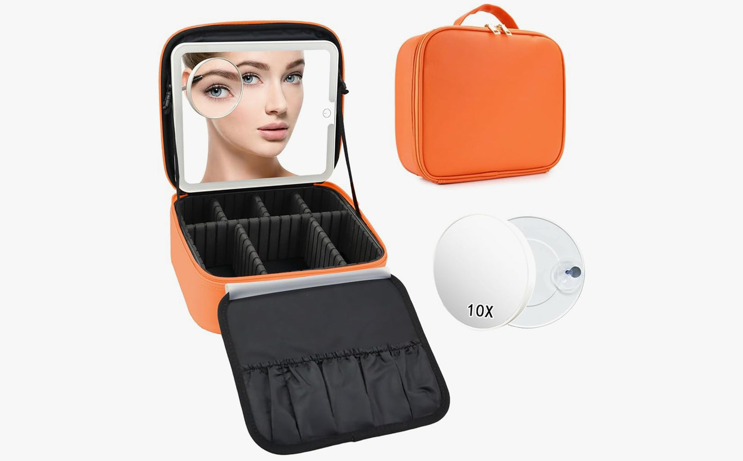 Large led make up case
