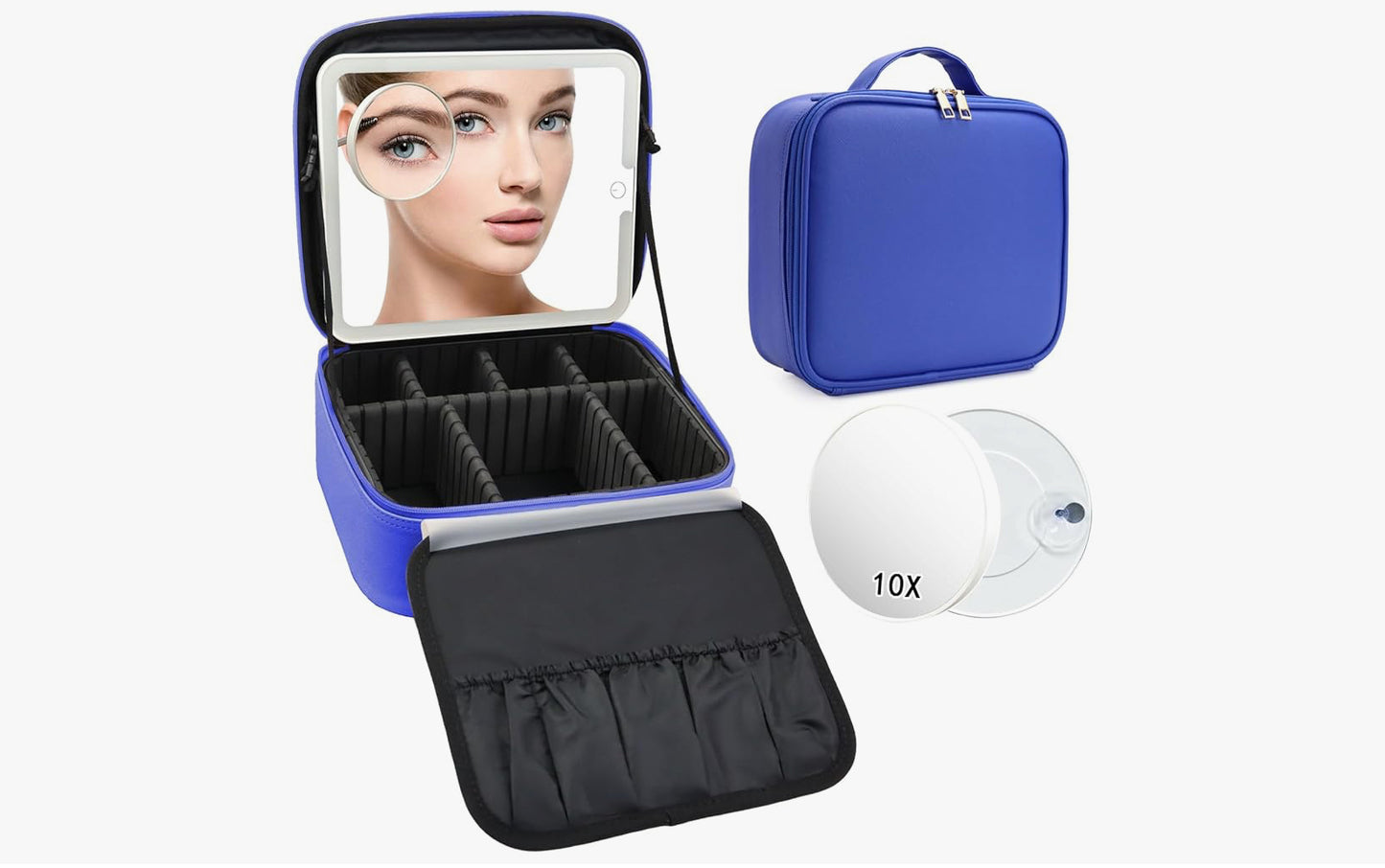 Large led make up case