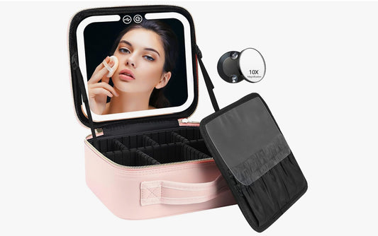 Large led make up case