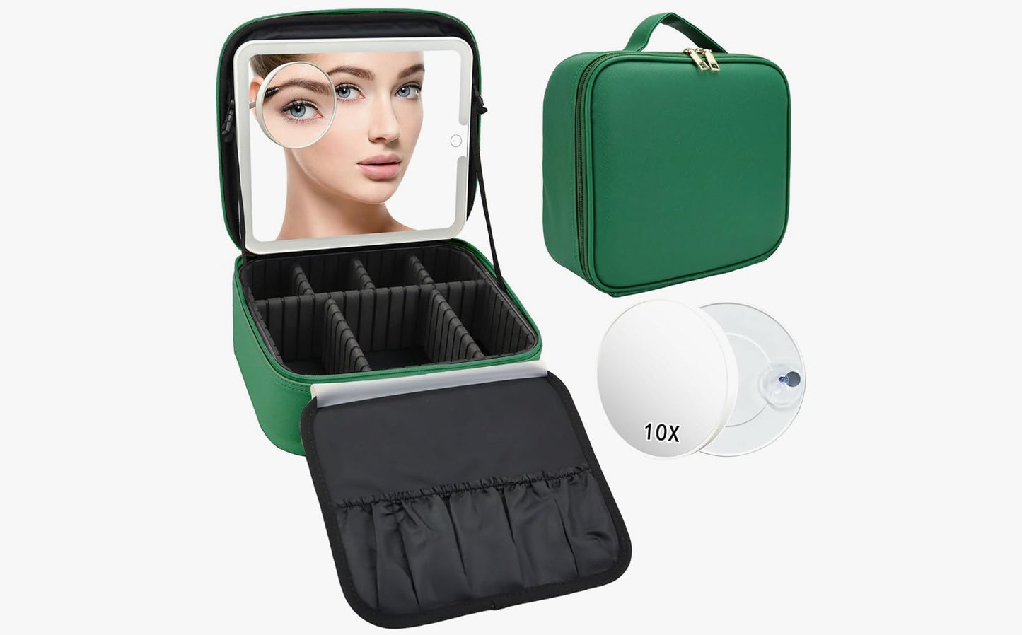 Large led make up case
