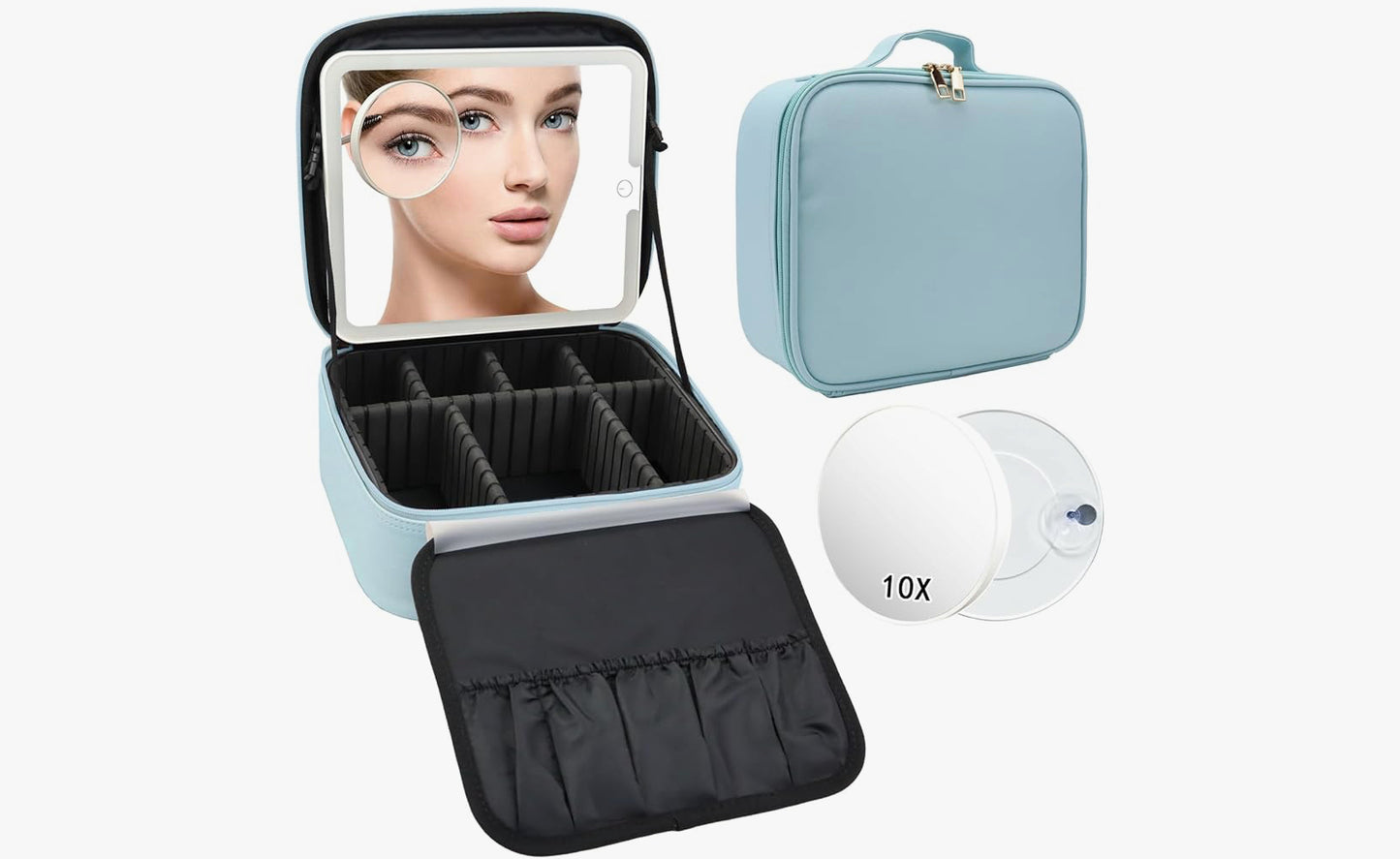 Large led make up case