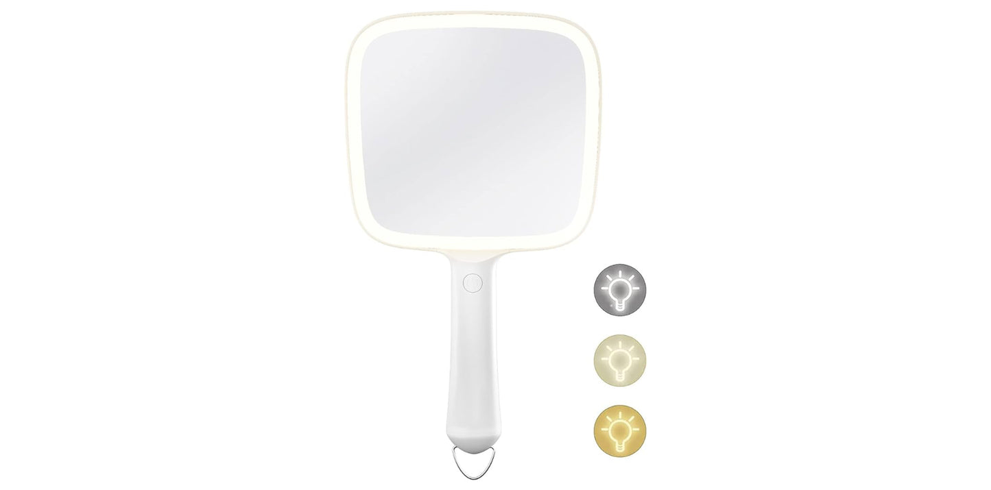Custom junk hand held Led mirror