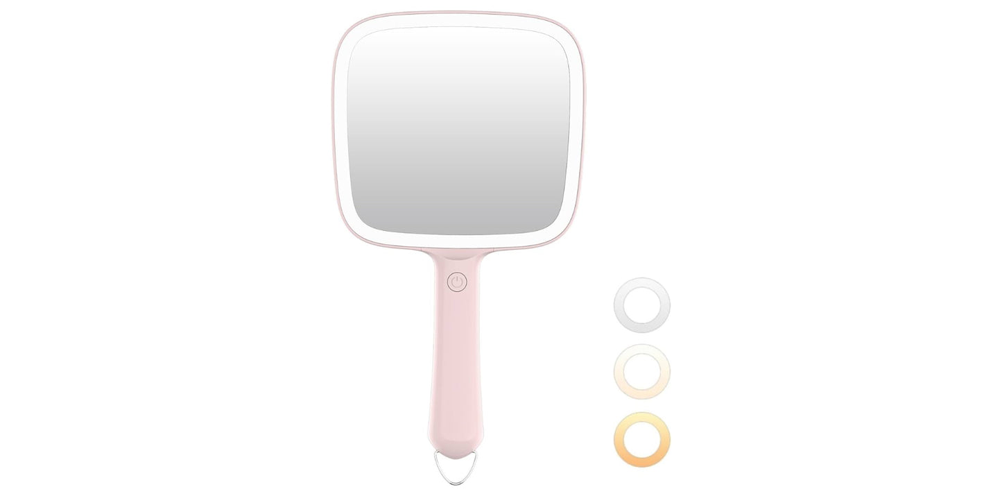 Custom junk hand held Led mirror